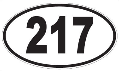 Amazon.com: Number 217 Oval Magnet : Everything Else